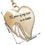 Angel Wing Heart Necklace Memorial Pendant Zinc Alloy Durable Waterproof Jewelry Gift for Loss and Remembrance