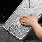 Dual-Sided Stainless Steel Cutting Board with Built-In Knife Sharpener and Non-Slip Silicone Rim 36.5x25cm