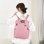 Anti-Theft Travel Backpack Lightweight Oxford Fabric Secure Carry-On Backpack with Organized Pockets and Trolley Sleeve