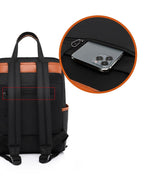 Anti-Theft Travel Backpack Lightweight Oxford Fabric Secure Carry-On Backpack with Organized Pockets and Trolley Sleeve