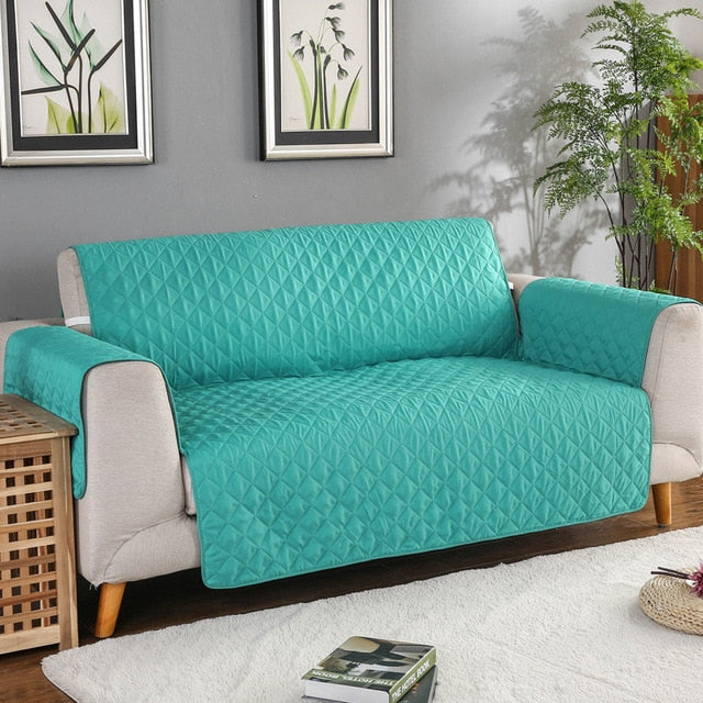 Waterproof Anti-Wear Sofa Protector Cover with Anti-Slip Base and Padded Microfiber Filling