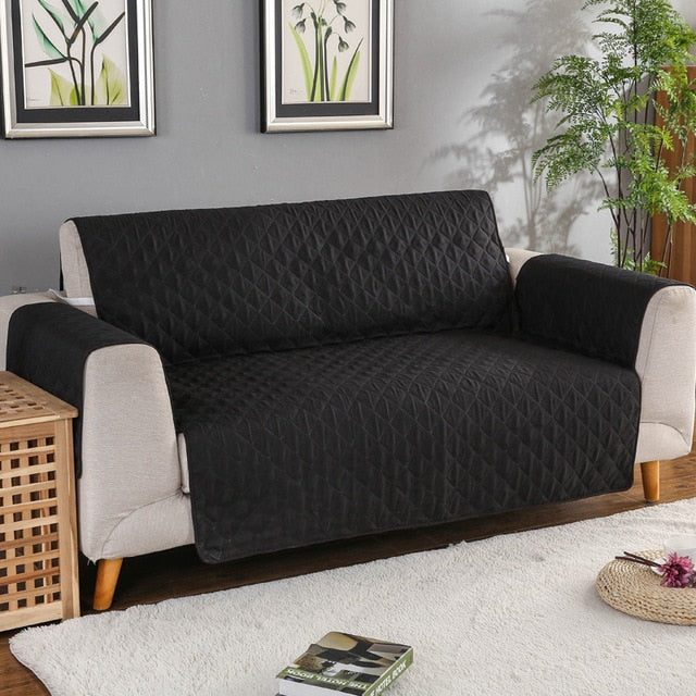 Waterproof Anti-Wear Sofa Protector Cover with Anti-Slip Base and Padded Microfiber Filling