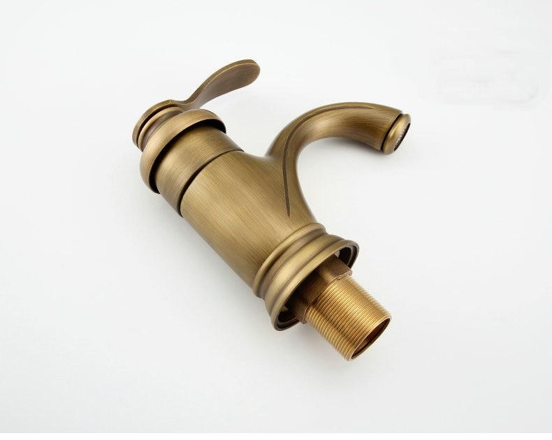 Harrow Antique Brass Bathroom Faucet Sink Mixer Tap Solid Brass Leak-Proof Ceramic Cartridge