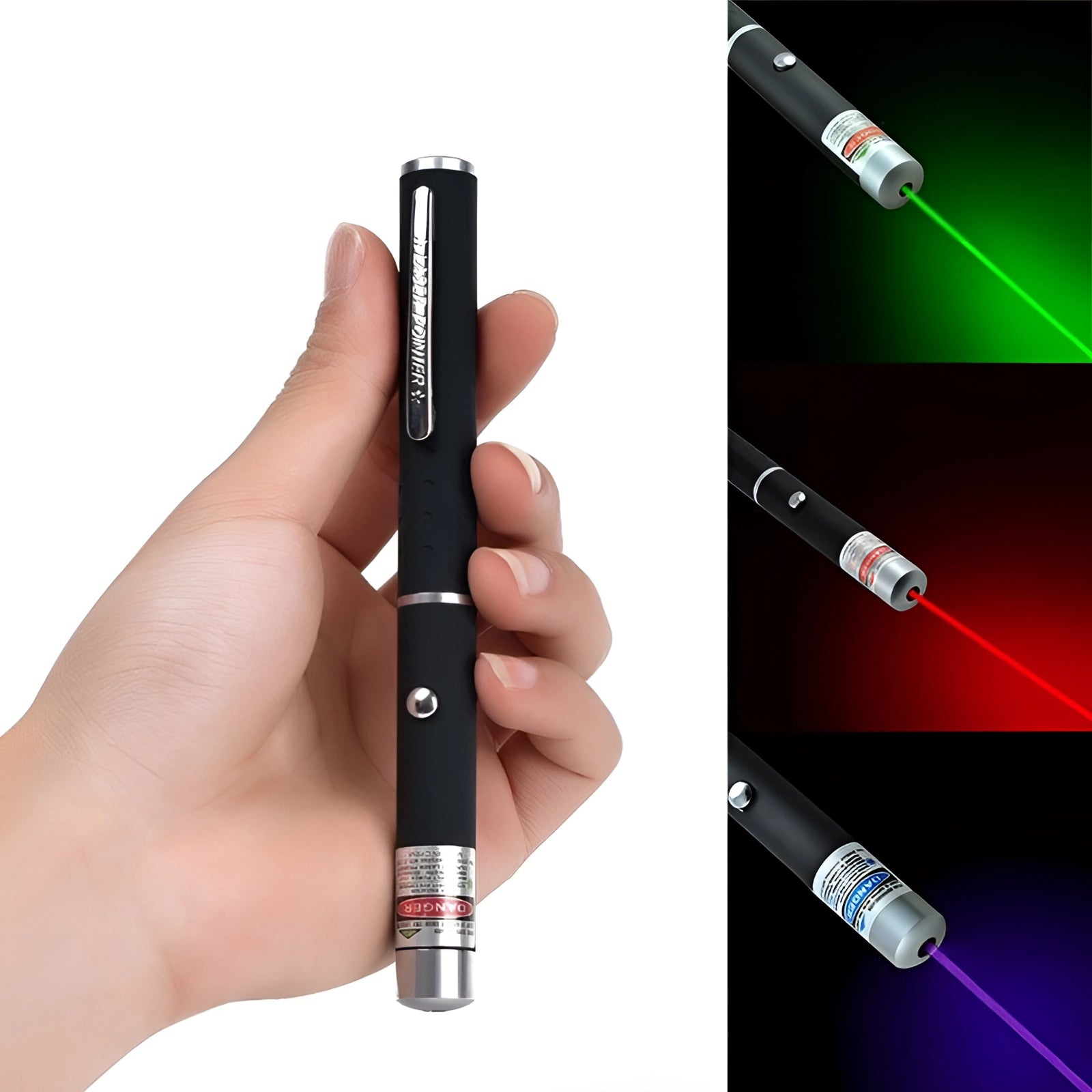 Adjustable Focus Multi-Color Laser Pointer USB Rechargeable Handheld Beam for Astronomy and Outdoors