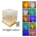 Harrow Aurora Water Wave Projector Night Light Crystal Lamp LED 17 Color Settings