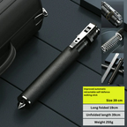 Retractable Self-Defense Cane with Secure Grip Lightweight Alloy Steel Walking Stick