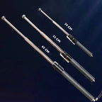 Retractable Self-Defense Cane with Secure Grip Lightweight Alloy Steel Walking Stick