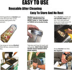 FlameGuard Pro Stainless Steel Grill Basket Double Pack Non-Slip Even Heat Distribution