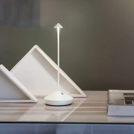 ClarityGlow Wireless LED Table Lamp Dimmable Rechargeable USB Water-Resistant Modern Design