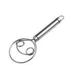 Stainless Steel Dough Whisk Ergonomic Handle Compact Lightweight Kitchen Tool