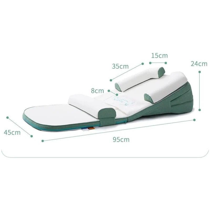 CozyCradle Newborn Side Sleeper Pillow with Anti-Reflux Incline Hypoallergenic Foam