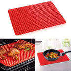 Silicone Baking Mat Non-Stick Heat Resistant Oven Liner Red 16 x 13 Inches Pyramid Tray