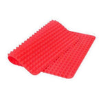 Silicone Baking Mat Non-Stick Heat Resistant Oven Liner Red 16 x 13 Inches Pyramid Tray