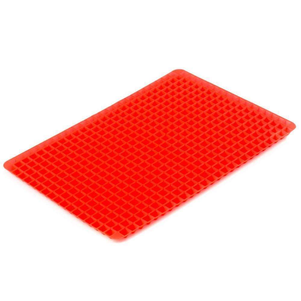 Silicone Baking Mat Non-Stick Heat Resistant Oven Liner Red 16 x 13 Inches Pyramid Tray