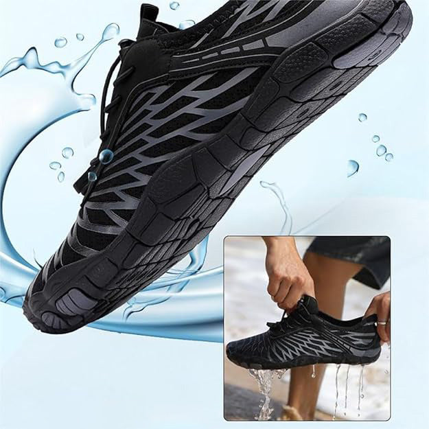 Barefoot Shoes Stripe Lightweight Flexible Zero Drop Water Shoes with Wide Toe Box and Quick-Drying Sole