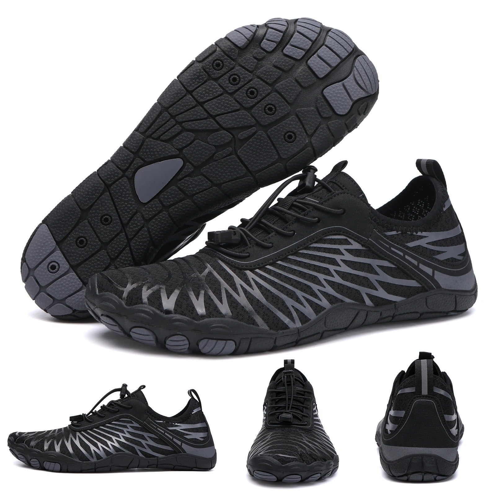 Barefoot Shoes Stripe Lightweight Flexible Zero Drop Water Shoes with Wide Toe Box and Quick-Drying Sole