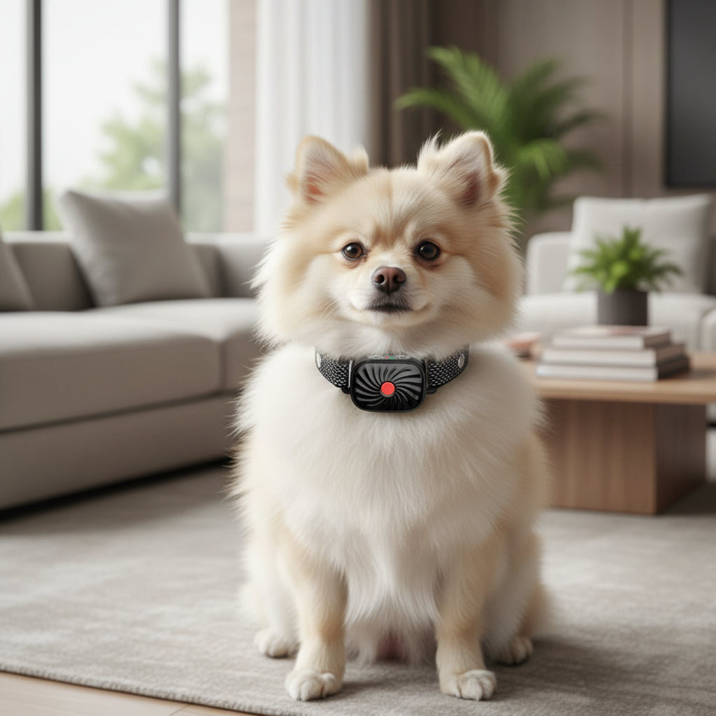 BarkCalm Mini Anti-Bark Collar for Small Dogs with Sound and Vibration, Adjustable Waterproof Training Collar