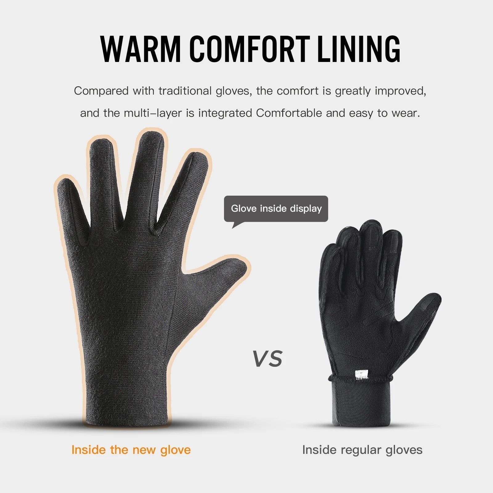 Battery-Powered Heated Gloves with Adjustable Heat Settings Touchscreen Waterproof Winter Gloves