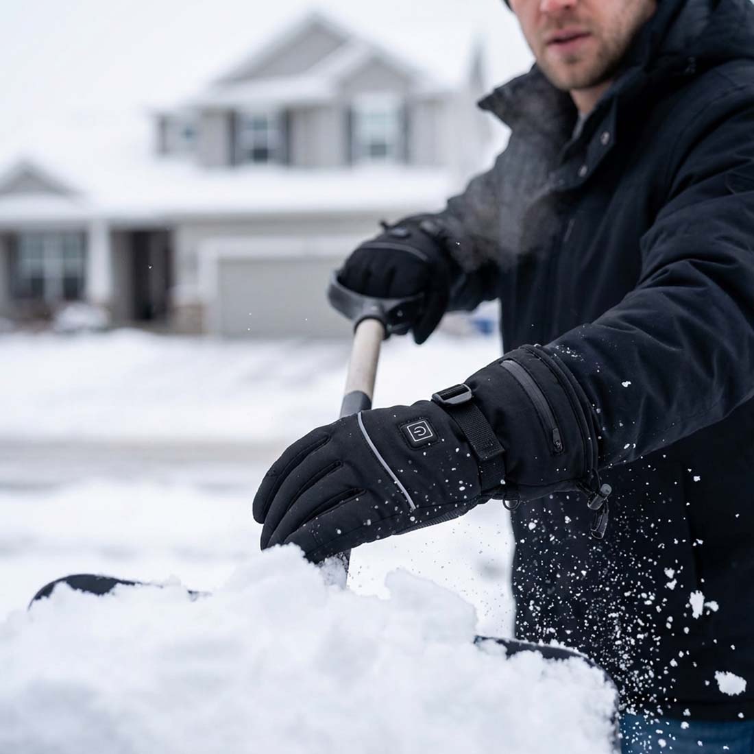 Battery-Powered Heated Gloves with Adjustable Heat Settings Touchscreen Waterproof Winter Gloves