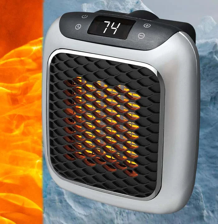 Compact Personal Space Heater 800W Portable Electric Heater with Timer and Safety Features