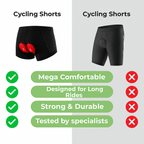 Bikeride Gel-Padded Cycling Shorts Unisex Breathable Polyester Saddle Pain Relief