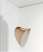 Birch Wood Pendant Light Rustic Natural Hanging Lamp for Living Room Dining Area