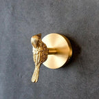 Golden Brass Wall Hooks Handmade Animal Head Design Decorative Coat Hooks for Home