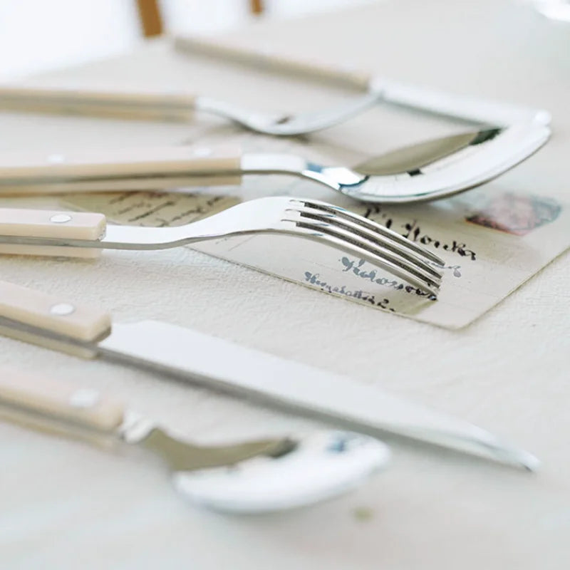 Harrow Bistro 24-Piece Cutlery Set Western Engraved Design Durable Dinnerware for 6