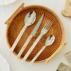 Harrow Bistro 24-Piece Cutlery Set Western Engraved Design Durable Dinnerware for 6