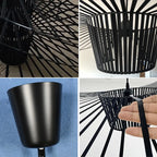 Black Pendant Lamp Hat Design Modern Chic Pendant Light Multiple Sizes