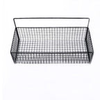Wall-Mounted Bathroom Shelf Black No Drilling Floating Space-Saving Storage Organizer