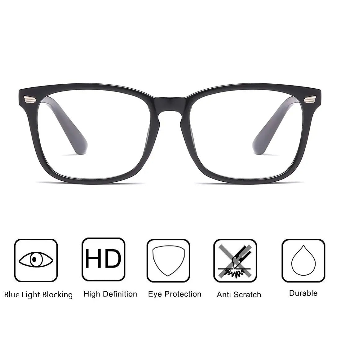 Blue Light Blocking Glasses for Digital Eye Strain Lightweight Screen Protection Eyewear for Computer and Phone Use
