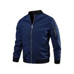 Men’s Lightweight Suede-Like Bomber Jacket Water-Repellent Slim Fit Casual Outerwear with Zipper Closure