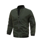 Men’s Lightweight Suede-Like Bomber Jacket Water-Repellent Slim Fit Casual Outerwear with Zipper Closure