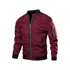Men’s Lightweight Suede-Like Bomber Jacket Water-Repellent Slim Fit Casual Outerwear with Zipper Closure