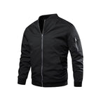 Men’s Lightweight Suede-Like Bomber Jacket Water-Repellent Slim Fit Casual Outerwear with Zipper Closure