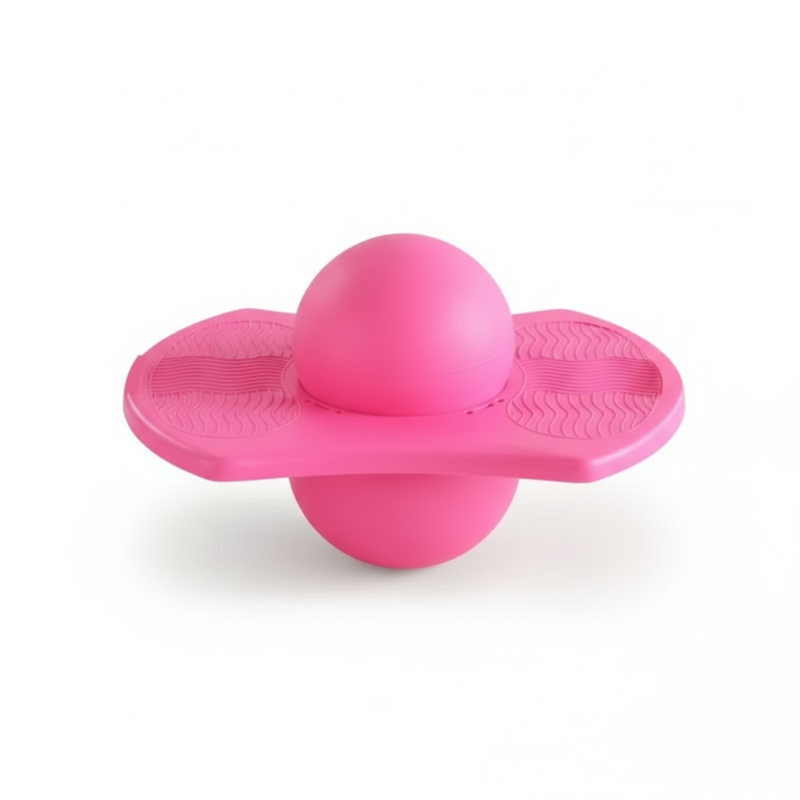 BounceBallster Balance Trainer with Non-Slip Platform and Padded Handle for Indoor Outdoor Jumping and Stability