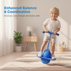BounceBallster Balance Trainer with Non-Slip Platform and Padded Handle for Indoor Outdoor Jumping and Stability