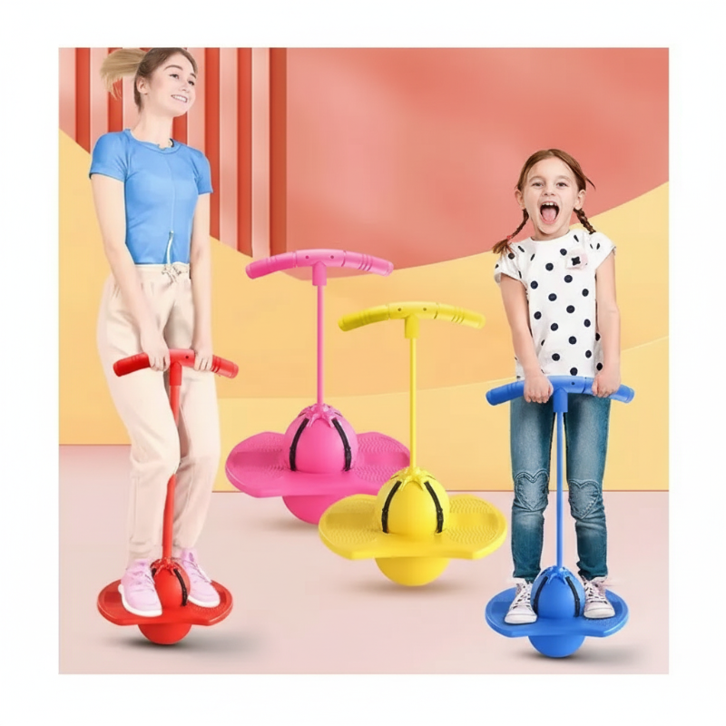 BounceBallster Balance Trainer with Non-Slip Platform and Padded Handle for Indoor Outdoor Jumping and Stability