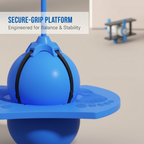BounceBallster Balance Trainer with Non-Slip Platform and Padded Handle for Indoor Outdoor Jumping and Stability