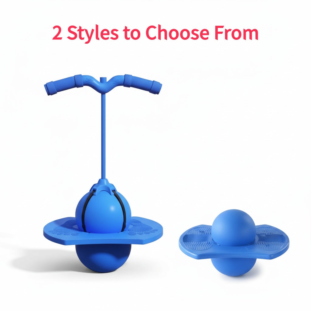 BounceBallster Balance Trainer with Non-Slip Platform and Padded Handle for Indoor Outdoor Jumping and Stability