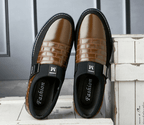 Breathable Leather Men's Shoes Orthopedic Support Slip-Resistant Casual Dress Sneakers