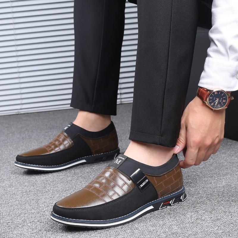 Breathable Leather Men's Shoes Orthopedic Support Slip-Resistant Casual Dress Sneakers