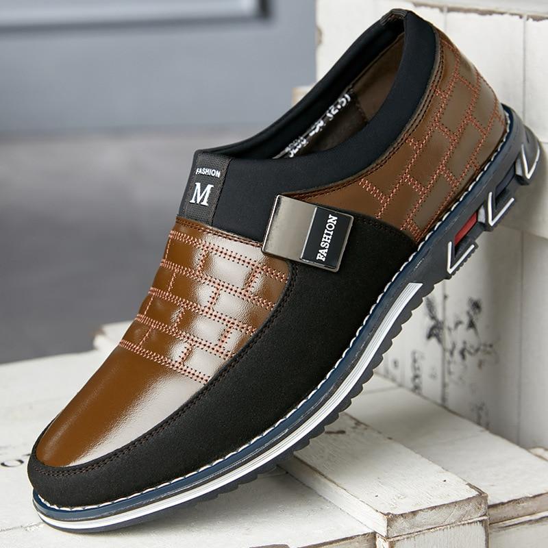 Breathable Leather Men's Shoes Orthopedic Support Slip-Resistant Casual Dress Sneakers
