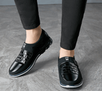 Breathable Leather Men's Shoes Orthopedic Support Slip-Resistant Casual Dress Sneakers