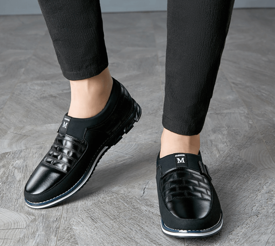 Breathable Leather Men's Shoes Orthopedic Support Slip-Resistant Casual Dress Sneakers