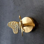 Golden Brass Wall Hooks Handmade Animal Head Design Decorative Coat Hooks for Home