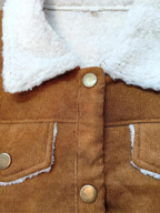 Buttoned Women’s Winter Jacket with High Collar Soft Fleece Lining Practical Pockets Layering Coat