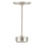 Cordless Aluminum Table Lamp Rechargeable Waterproof Dimmable Touch Sensor Desk Light 11 Inch