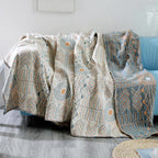 Reversible Cotton Striped Blanket Ultra-Plush Throw Sofa Cover Multiple Sizes